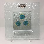 Click here for more information about Turquoise Glass Matzah Plate