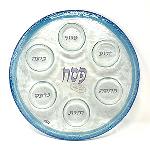 Click here for more information about Blue Glass Seder Plate