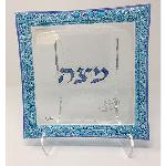 Click here for more information about Blue Glass Matzah Plate