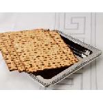 Click here for more information about Hammered Nickel Matzah Tray